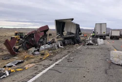 2 trucks collide