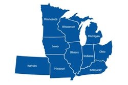 Map of the Midwest