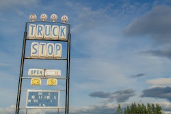 Truck stop sign