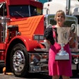 Woman with trophy