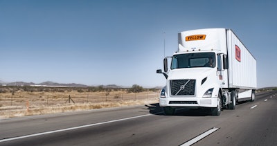 Tractor-trailer on highway