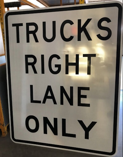 Right Lane For Trucks