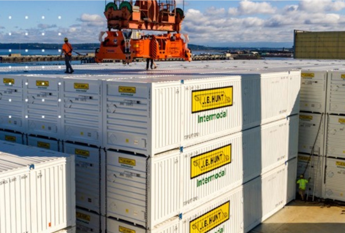 Briefly J.B. Hunt expands by adding containers to its intermodal fleet