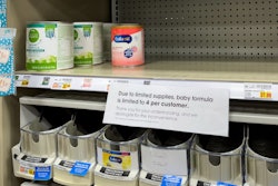 Baby formula shelf