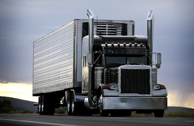 Tractor-trailer on highway