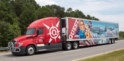 Tractor-trailer on highway