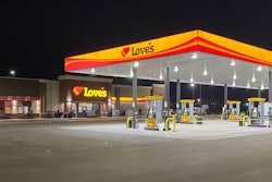 Love's Travel Stop at night