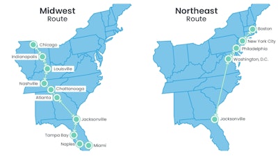 Maps of shuttle routes