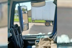 Shattered truck window