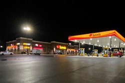 Love's Travel Stop at night