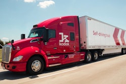 Kodiak autonomous truck on highway