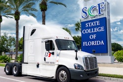 Truck in front of State College of Florida sign