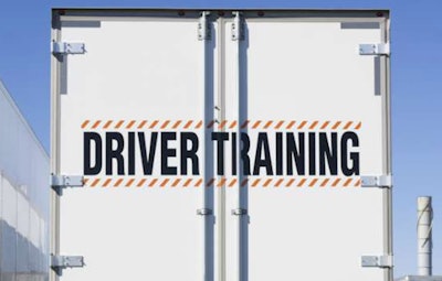 Student Driver sign on back of trailer