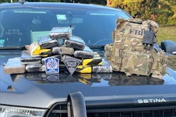 Cocaine on police car
