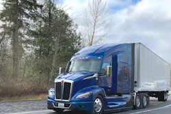 Tractor-trailer on highway