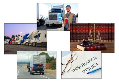 Collage of trucking photos