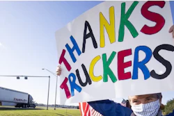 'Thanks Truckers' sign