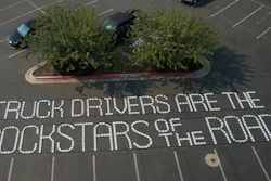 World record toy truck sentence in parking lot