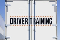 Driver Training sign on back of a trailer
