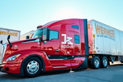 Red Kodiak truck with Werner trailer