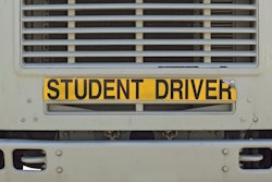 Student Driver sign on front of a truck