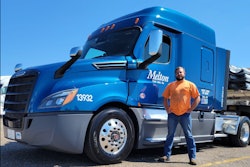 Truck driver with tractor-trailer