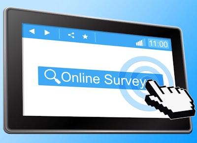 Computer scree with 'Online Survey' on it