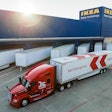 Tractor-trailer at Ikea store