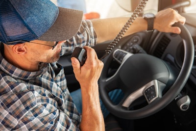 Truck driver on CB radio