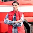 Woman truck driver