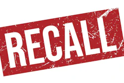 Red and white 'Recall' sign