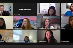 Screen shot of online meeting of Women of Trucking
