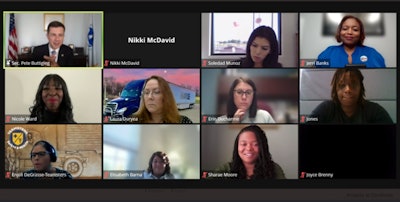 Screen shot of online meeting of Women of Trucking