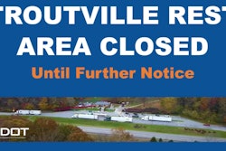 Rest area closed sign