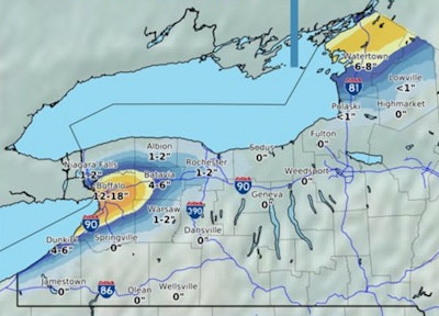 New York state weather map