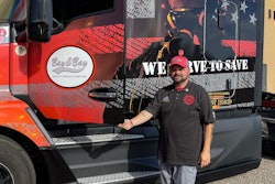 Truck driver with his truck