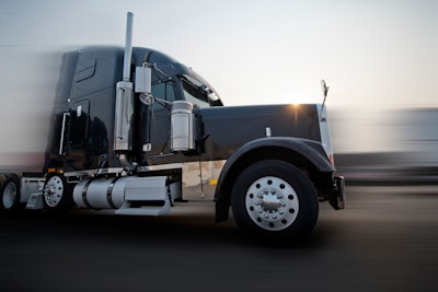 Black truck on the highway