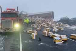 Cargo spilled on highway in big rig accident