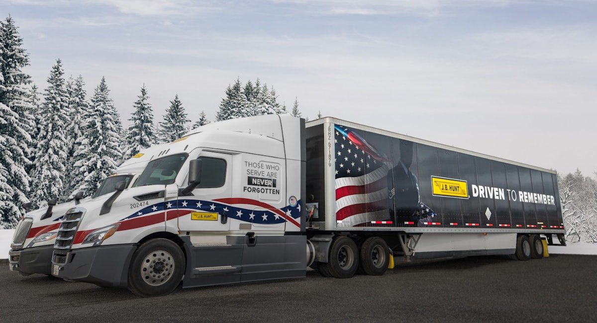 Briefly: 70 J.B. Hunt drivers will help deliver veterans memorial