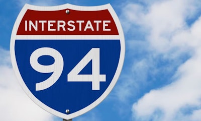 I-94 sign against a blue sky