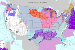weather map for winter storm