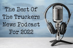 Best of Truckers News Podcast graphic with microphone and headset