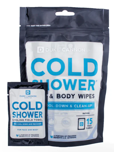 Duke Cannon Cold shower body wipes