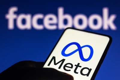 Facebook and Meta logos