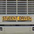 Student Driver sign on front of truck