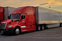 Parked tractor-trailer