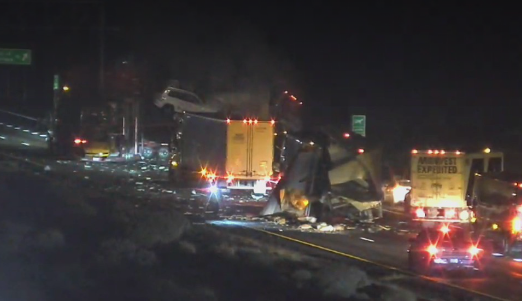 Traffic at accident scene