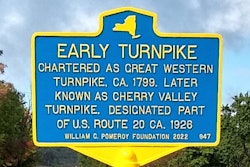 Route 20 historical marker in New York state