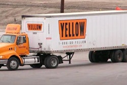 Yellow tractor-trailer