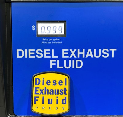 DEF pump price display
